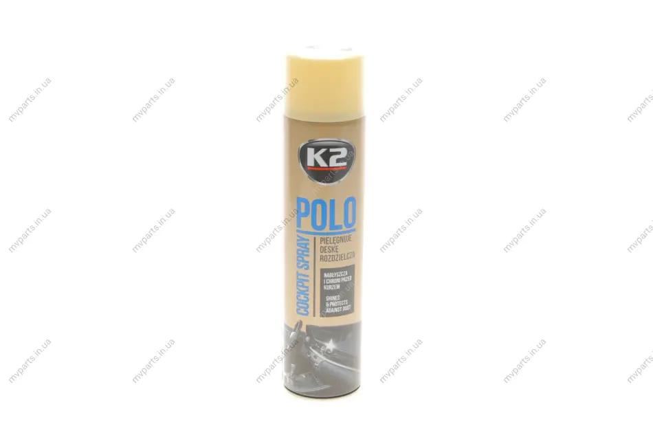 Поліроль для пластика Polo Cockpit Spray (Ваніль) (600ml) K2 K406WA (фото 1)