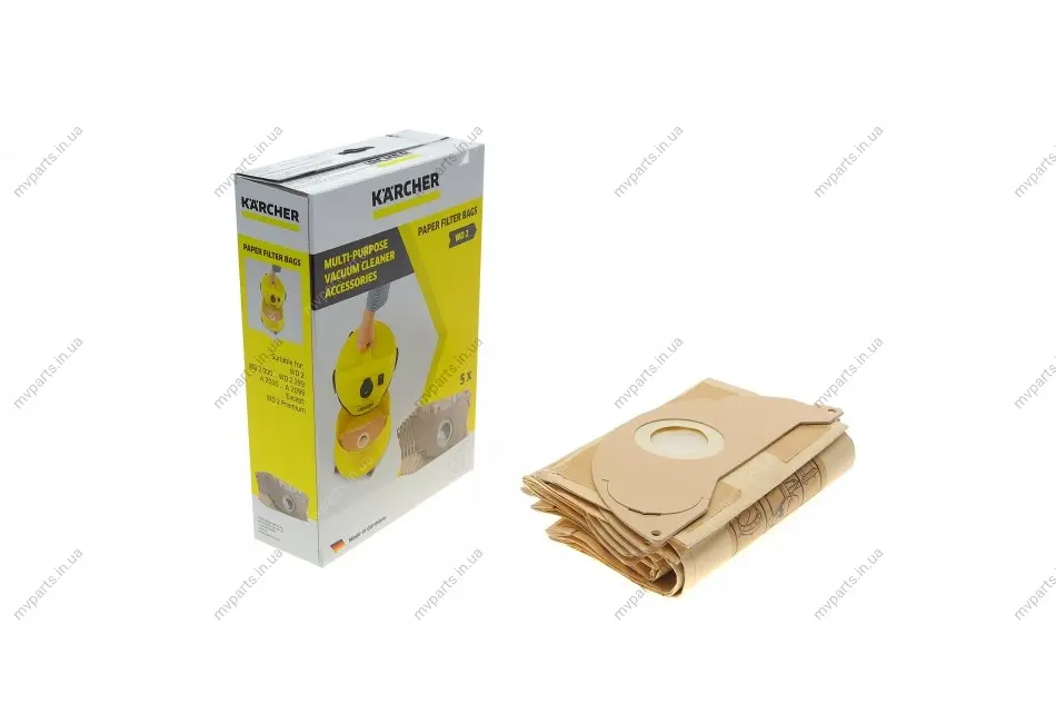 Фільтр-мішки паперовіі WD 2.200 (5шт) KAERCHER 6.904-322.0 Kaercher 6-904-322-0 (фото 1)