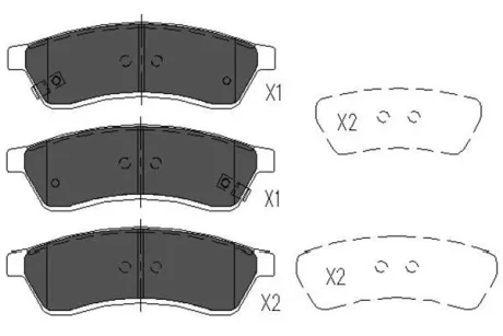 Колодки гальмівні (задні) Chevrolet Epica 2.0-2.5 05- PARTS KAVO KBP-1012