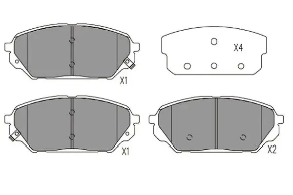 Колодки гальмівні (передні) Hyundai ix55 3.0 CRDi 3.8 V6 24V 08-12/Veracruz 3.8 V6 24V 06-12 PARTS KAVO KBP-3039 (фото 1)