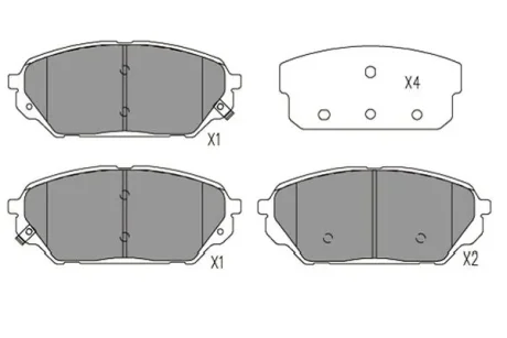 Колодки гальмівні (передні) Hyundai ix55 3.0 CRDi 3.8 V6 24V 08-12/Veracruz 3.8 V6 24V 06-12 PARTS KAVO KBP-3039