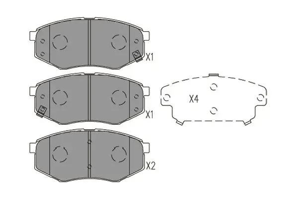 Колодки гальмівні (передні) Hyundai ix20/Sonata/Kia Soul II 10- Q+ PARTS KAVO KBP-4025 (фото 1)