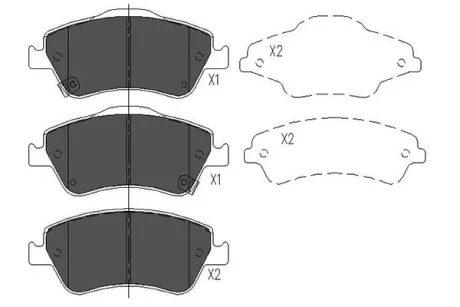 Колодки гальмівні (передні) Toyota Auris/Corolla 06- (Bosch) PARTS KAVO KBP-9027