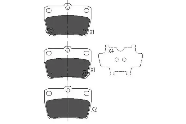 Колодки гальмівні (задні) Toyota Rav4 II 96-05 PARTS KAVO KBP-9068 (фото 1)