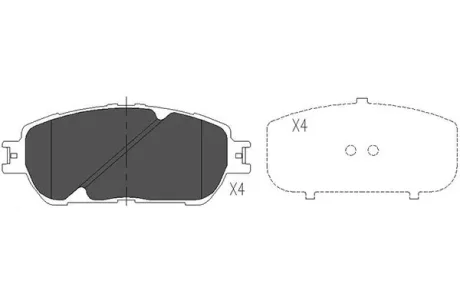 Колодки гальмівні (передні) Toyota Camry/Lexus ES 01-08 (Акебоно) PARTS KAVO KBP-9090