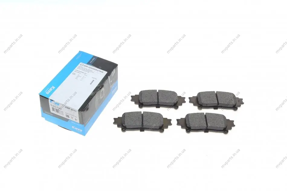Колодки гальмівні (задні) Lexus RX 08-15/Toyota Prius 11- PARTS KAVO KBP-9111 (фото 1)