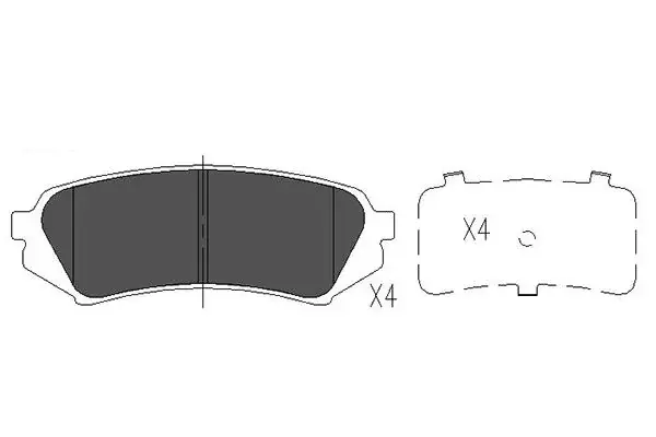 Колодки гальмівні (задні) Toyota Land Cruiser 100 98-07/Lexus LX II 98-08 PARTS KAVO KBP-9118 (фото 1)