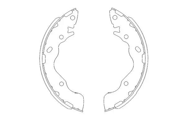 Колодки гальмівні (задні) Hyundai Elantra III 00-11/IV/Kia Cerato 09- (202.8x38.5) (барабанні) PARTS KAVO KBS-3402 (фото 1)
