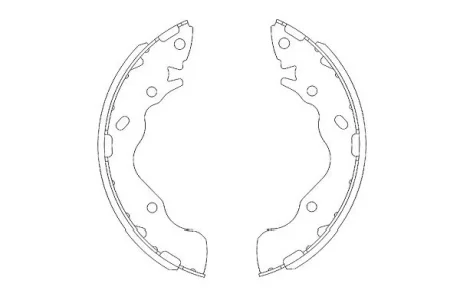 Колодки гальмівні (задні) Hyundai Elantra III 00-11/IV/Kia Cerato 09- (202.8x38.5) (барабанні) PARTS KAVO KBS-3402