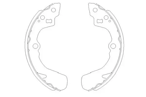 Колодки гальмівні (задні) Daihatsu Charade 88-92/Suzuki Liana/Swift 89-(барабанні) (200mm) PARTS KAVO KBS-8905 (фото 1)