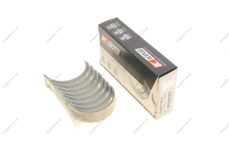 Вкладиші шатунні VW Caddy III 1.4 06-10 (+0.50) KING CR4527SM0.5 King CR4527SM0-5 (фото 1)