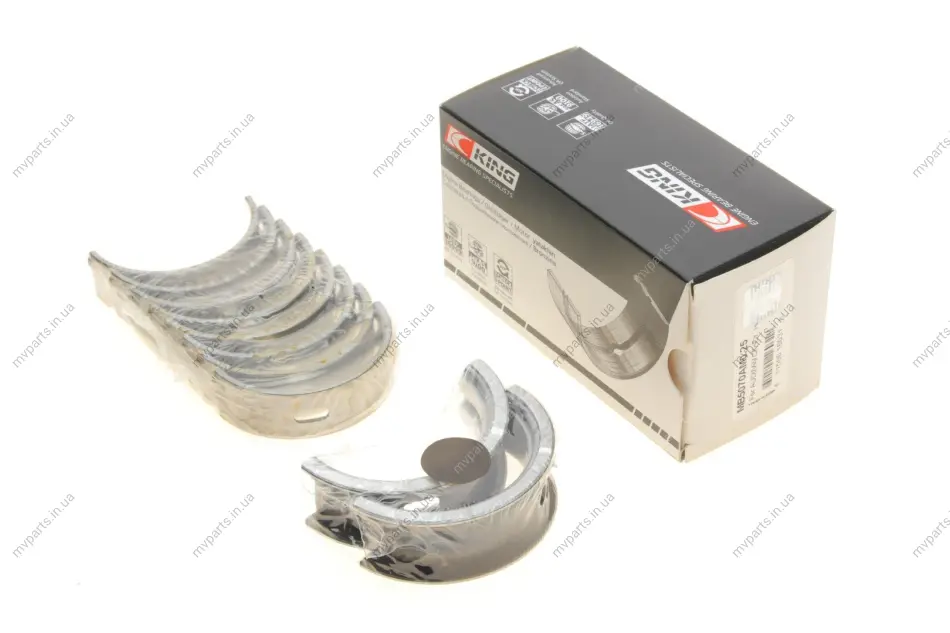 Вкладиші корінні VW T4/Passat/Golf/Caddy 0.9-1.9TD 73-00 (+0.25) KING MB5070AM0.25 King MB5070AM0-25 (фото 1)