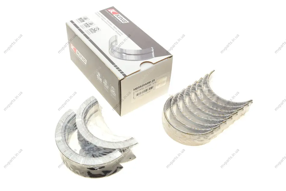 Вкладиші корінні Opel Astra F 1.7D/1.8i/2.0i 91-98/G 1.7 TD/2.0i 98-05 (+0.25) KING MB5520AM0.25 King MB5520AM0-25 (фото 1)