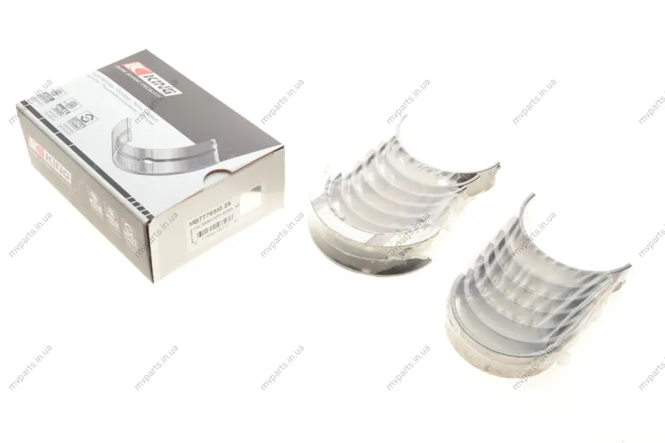 Вкладиші корінні BMW 1/2/3/4/5/6/7/X1/X2/X3/X4/X5/X6 (N51/N52/N53/N54/N55) 3.0 04- (+0.25) KING MB7776SI0.25 King MB7776SI0-25 (фото 1)