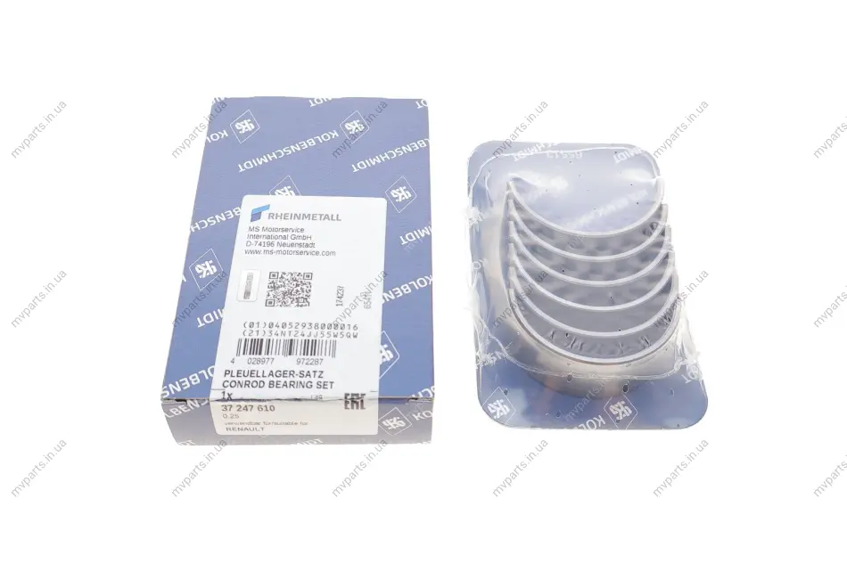 Вкладиші шатунні Renault Clio IV/Logan II 0.9TCe 12- (+0.25) KOLBENSCHMIDT 37247610 (фото 1)