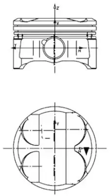 Поршень BMW 1 (E81/E87)/3 (E46/E90) 1.6-2.0 01-11 (84.50mm/+0.50) N40/N42/N45/N46 KOLBENSCHMIDT 40086620 (фото 1)