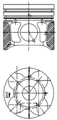 Поршень Citroen Berlingo/Fiat Scudo 1.6HDI/D (75.50mm/+0.5) KOLBENSCHMIDT 40179610 (фото 1)