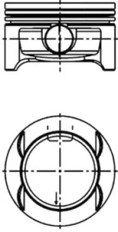 Поршень Opel Combo/Astra G/H 1.4 04-11 (73.40mm/STD) KOLBENSCHMIDT 40386600