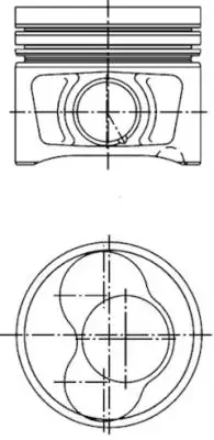 Поршень VW Caddy III/Passat 2.0 TDI 03-09 (81.01mm/STD/cyl.1-2) KOLBENSCHMIDT 40408600 (фото 1)