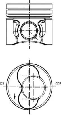 Поршень Audi A3/Skoda Fabia II/VW Caddy III/Golf V 1.9 TDI 03-10 (79.51mm/STD) (1-2 циліндр) KOLBENSCHMIDT 40421600 (фото 1)