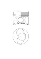 Поршень VW T5 2.5TDI (81.01mm/STD) (1-2 циліндр) KOLBENSCHMIDT 41091600