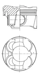 Поршень Citroen C3/C4/Peugeot 207/308 1.6 07- (77.00mm/STD) KOLBENSCHMIDT 41267600 (фото 1)