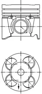Поршень з кільцями FIAT/OPEL/CHEVROLET 70,00 1.3 D Multijet A13DTC/Z13DTJ/LDV 06- (вир-во KS) KOLBENSCHMIDT 41287620
