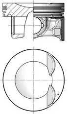 Поршень Audi A3/Q3/Skoda Superb III/VW Golf VII/Passat B8 2.0 TSI/TFSI 12- (83.01mm/+0.50) KOLBENSCHMIDT 41533620 (фото 1)