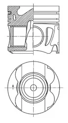 Поршень MB C-class (W204)/E-class (W212) 2.1D/2.2D 08- (83.50mm/+0.50) KOLBENSCHMIDT 41711620