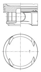 Поршень MB Sprinter (W906)/C-Class (W203/W204)/E-Class (W211/W212) 1.8 02- (82.25mm/+0.25) M271 KOLBENSCHMIDT 41725620 (фото 1)