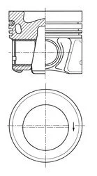 Поршень VW Passat B8 2.0 TDI 14- (81.26mm/+0.25) KOLBENSCHMIDT 41936610