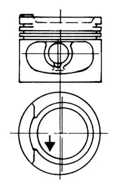 Поршень VW Passat/Golf III/Caddy/ Audi 100 1.8 82- (81.51mm/+0.5) KOLBENSCHMIDT 93928620 (фото 1)