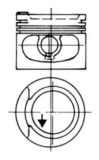 Поршень VW Passat/Golf III/Caddy/ Audi 100 1.8 82- (81.51mm/+0.5) KOLBENSCHMIDT 93928620