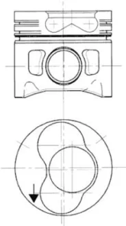 Поршень з кільцями VAG 80.01 1Z/AFN/AGR/AHF/ALH/ASV/AVG/AHH/AHU/ALE/AEY (3-4CYL) (вир-во KS) KOLBENSCHMIDT 94428720