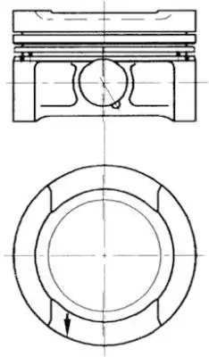 Поршень VW Golf III/IV/Passat 1.6 94-04 (81.26mm/+0.25) KOLBENSCHMIDT 94503710 (фото 1)