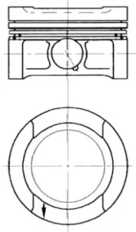 Поршень VW Golf III/IV/Passat 1.6 94-04 (81.26mm/+0.25) KOLBENSCHMIDT 94503710