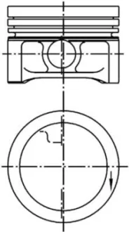 Поршень з кільцями SMART 63.75 M160 (вир-во KS) KOLBENSCHMIDT 99455610