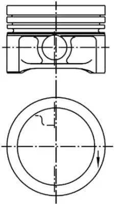 Поршень Smart Cabrio/City-Coupe/Crossblade 0.6 98- M160 (64.00mm/+0.50) KOLBENSCHMIDT 99455620 (фото 1)