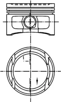Поршень з кільцями VW 77.0 1.4 16V AFH/AFK/AKQ/AUA/BCA (вир-во KS) KOLBENSCHMIDT 99562620