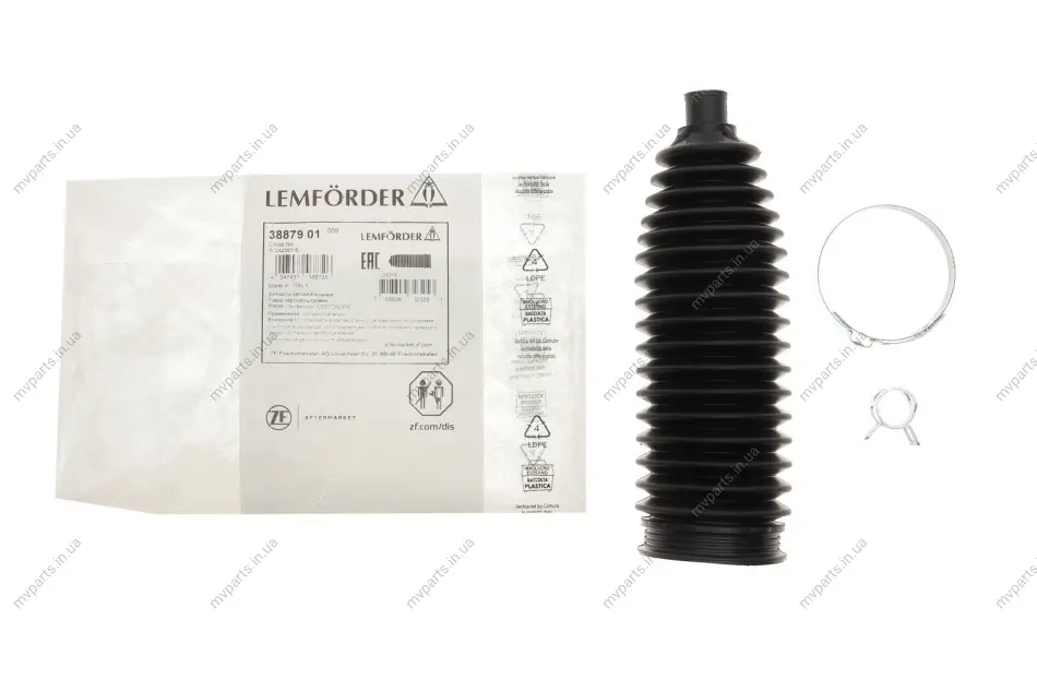 Пильник рейки рульової Skoda Fabia III/Rapid/VW Polo V 12- 38879 01 LEMFORDER 38879-01 (фото 1)