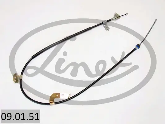 Трос ручника (задній) (L) Citroen C1/Peugeot 107/Toyota Augo 05-14 (1486/1243mm) 09.01.51 LINEX 09-01-51 (фото 1)