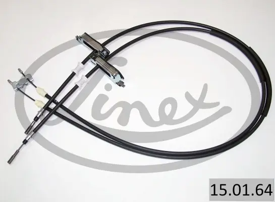Трос ручника Ford Focus 1.4-2.0 16V 98-04 (2x1765/1585mm) (к-кт 2 шт.) 15.01.64 LINEX 15-01-64 (фото 1)