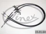 Трос ручника Ford Focus 1.4-2.0 16V 98-04 (2x1765/1585mm) (к-кт 2 шт.) 15.01.64 LINEX 15-01-64 (фото 1)