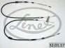 Трос ручника Opel Astra F/Kadett E 84-05 32.01.17 LINEX 32-01-17 (фото 1)