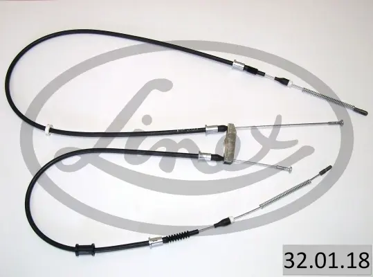 Трос ручника (задній) Opel Astra F 1.4-2.0 91-98 (1689/1092+1274/681mm) 32.01.18 LINEX 32-01-18 (фото 1)