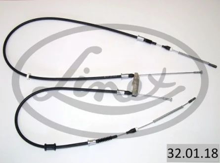 Трос ручника (задній) Opel Astra F 1.4-2.0 91-98 (1689/1092+1274/681mm) 32.01.18 LINEX 32-01-18