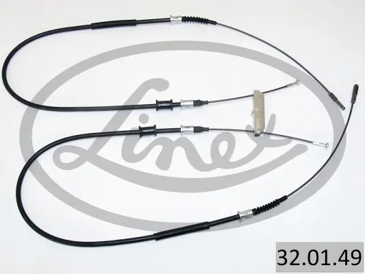 Трос ручника Opel Omega A/B (1550/841x2 мм) 32.01.49 LINEX 32-01-49 (фото 1)