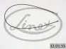 Трос ручника (задній) (R) Opel Corsa/Tigra 00-09 (832mm) 32.01.55 LINEX 32-01-55 (фото 1)
