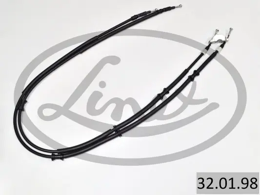 Трос ручника (задній) Opel Astra 1.2-2.0 16V 98-05 (1587/1400+1587/1400mm) 32.01.98 LINEX 32-01-98 (фото 1)