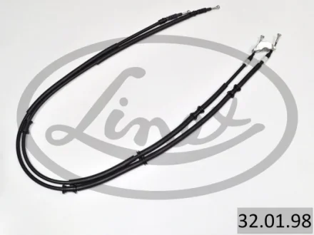 Трос ручника (задній) Opel Astra 1.2-2.0 16V 98-05 (1587/1400+1587/1400mm) 32.01.98 LINEX 32-01-98
